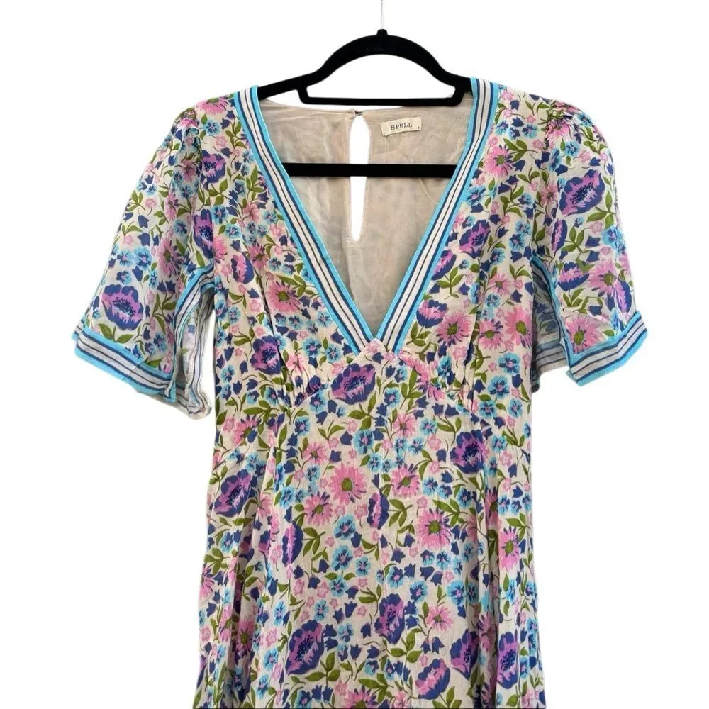 Spell & The Gypsy Women's Impala Lily Handkerchief Boho Midi Dress Size Small - Picture 10 of 13